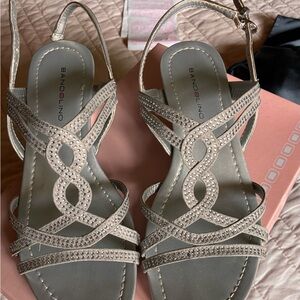 Bandolino Glittering Silver Sandals